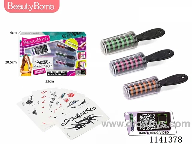 Tattoo Set with Hair Colour Stick