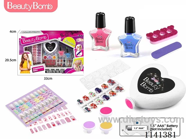 Nail Art Set with Electric Nail Polishers (1xAAA, not included)