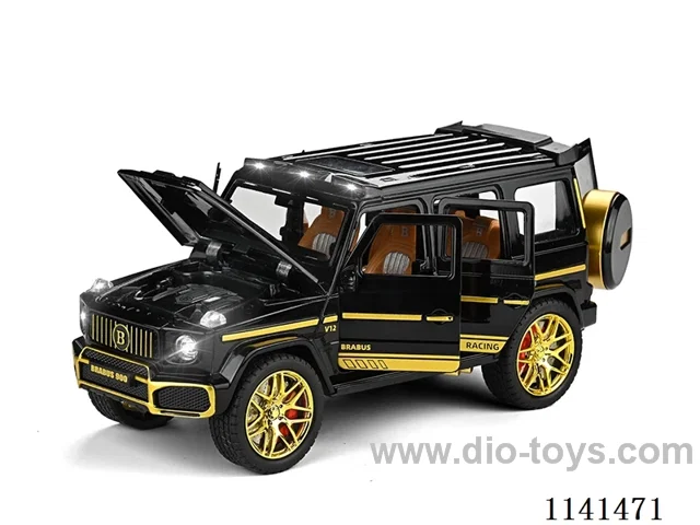 1:24 6-door Big G lighted alloy car model pull back