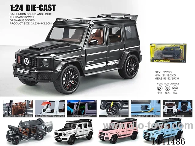1:24 pull back alloy car W L/M