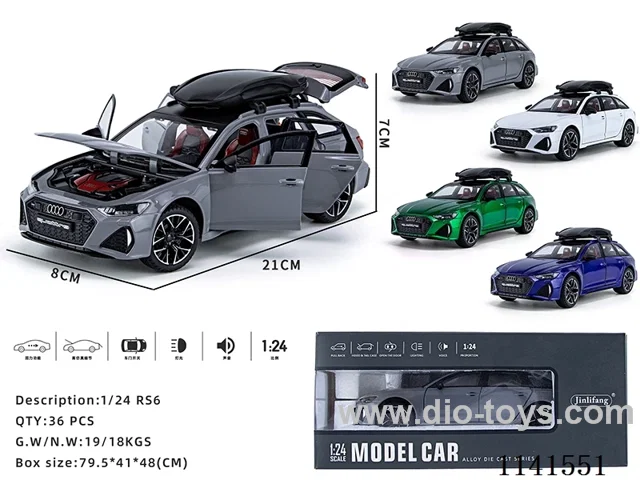 1：24 pull back alloy car W L/M