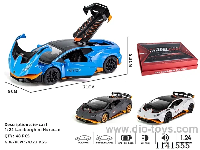 1：24 pull back alloy car W L/M