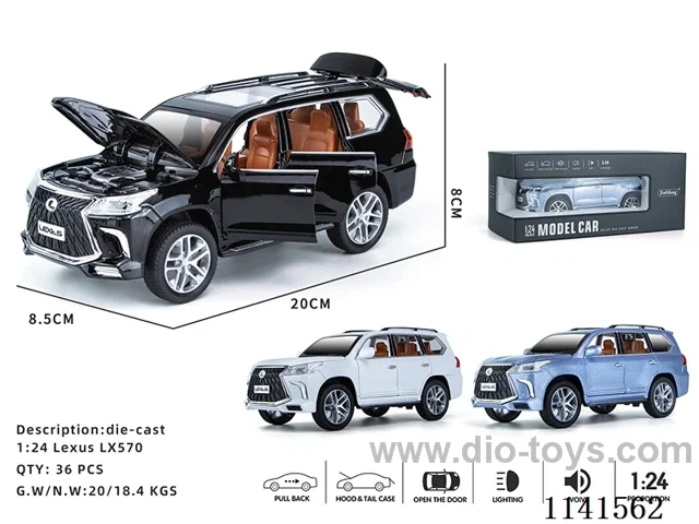 1：24 pull back alloy car W L/M