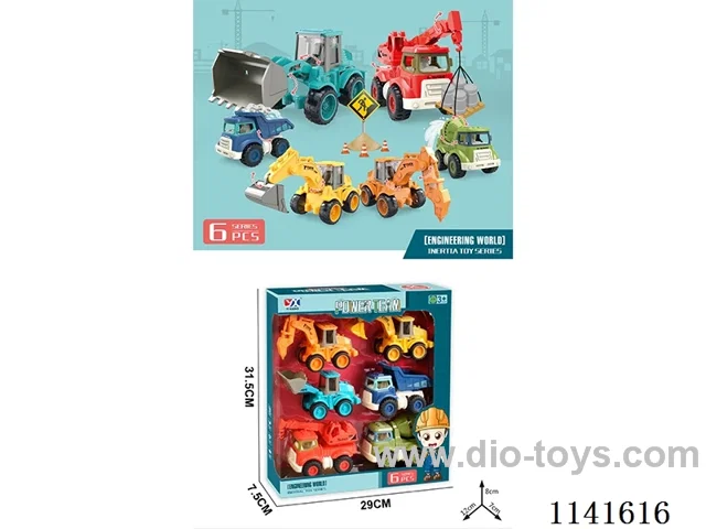 Inertial Engineering Vehicle 6pcs