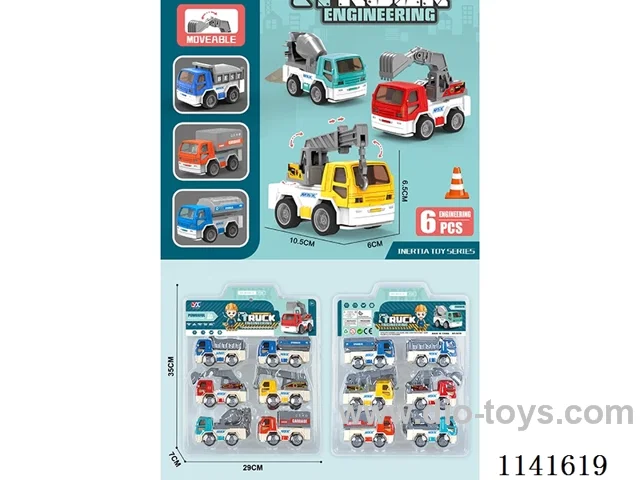Inertia Construction Vehicle 6pcs