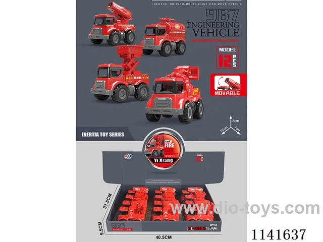 Inertia fire truck 12pcs