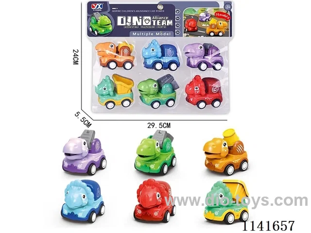 pull back Dinosaur Vehicle6pcs