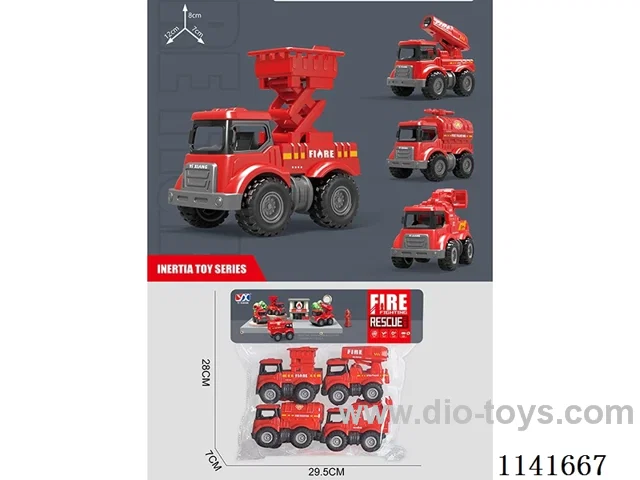 Inertial Fire Truck 4pcs