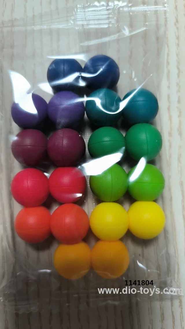 Stress relief puzzle bead with versatile shape, red small size ball, 2CM (20 pack), made of PP material in opp bag