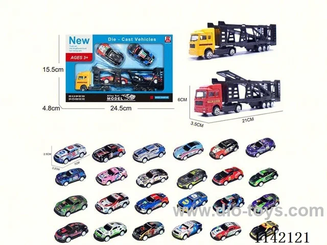 Alloy trailer hitch carries 4 sports cars (pull back)
