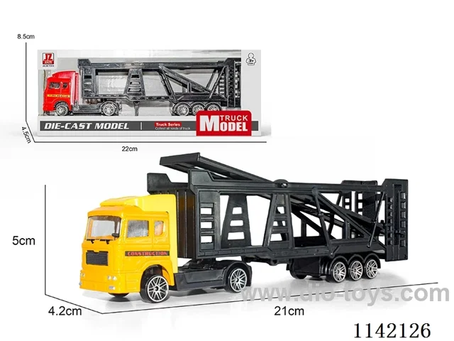 2 Colour Alloy Tractor Trailer (Skidding)