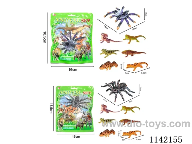 Spider 2 + 6 Reptiles (Mixed)