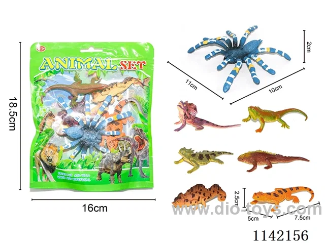 Blue Spider + 6 Reptiles
