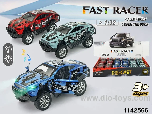 1:32 Alloy Pull Back Car W L/M