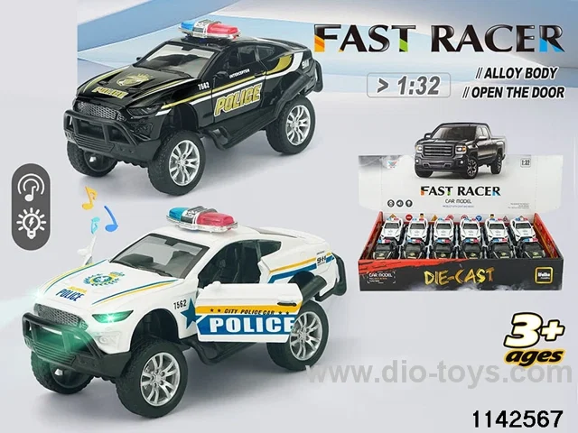 1:32 Alloy Pull Back Car W L/M