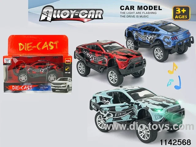 1:32 Alloy Pull Back Car W L/M