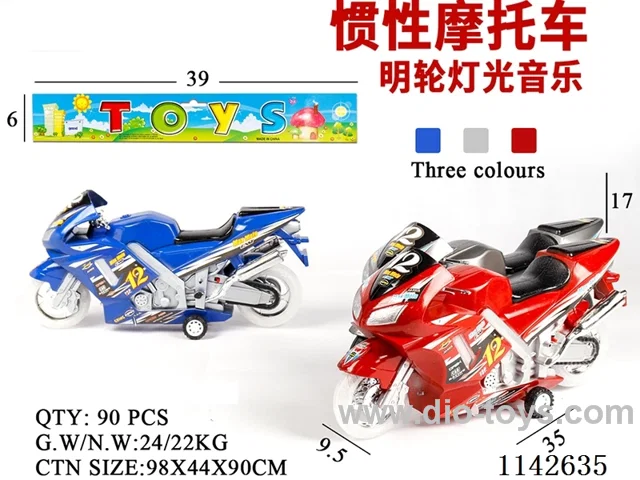 Inertia motorbike - transparent wheels - music with lights