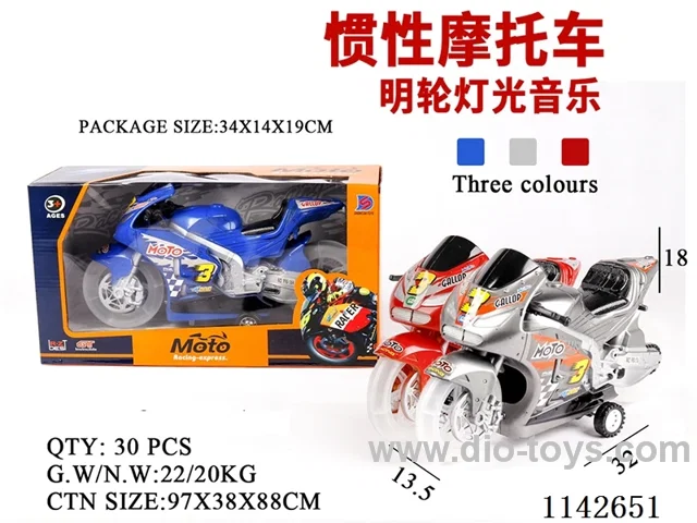 Inertia motorbike - transparent wheels - music with lights