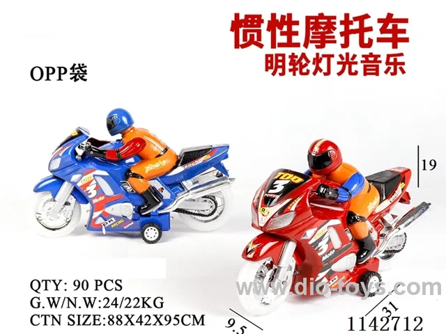 Inertia motorbike - transparent wheels - with lightsMusic
