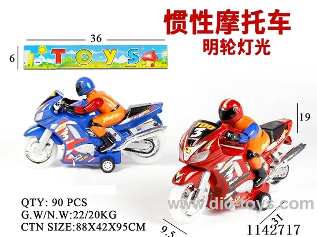 Inertia motorbike - transparent wheels - with lights