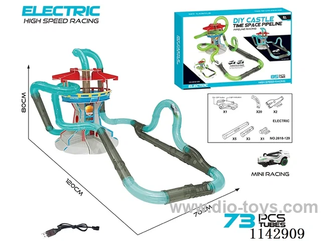B/O DIY Castle Time Tube Car Includes Battery