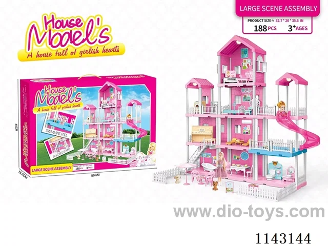 DIY assembling villa with lights (full injection moulding)
