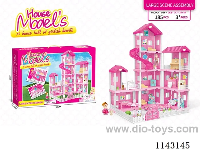 DIY assembled villa with lights (full injection moulding)