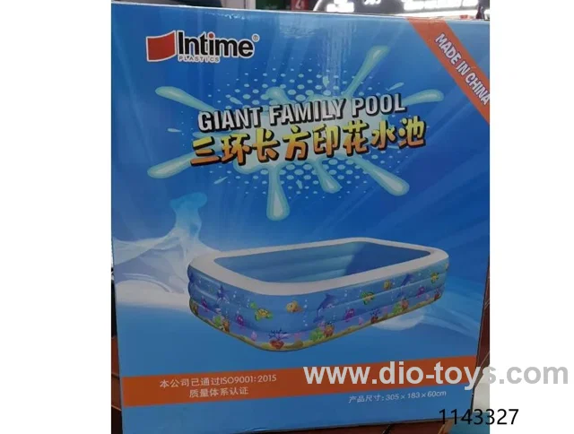 THREE-RING RECTANGULAR PRINTED POOL 262CM