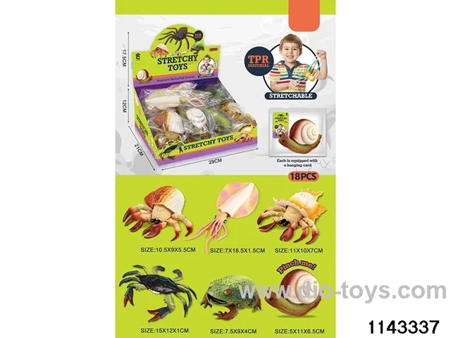 TPR Stretch - frogs/snails/horn snail hermit crabs/round snail hermit crabs/crab/squid