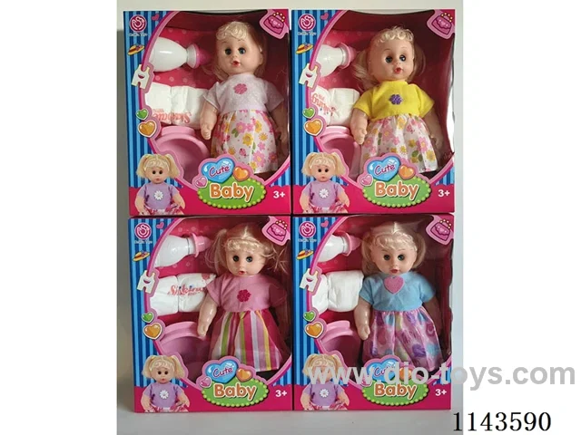 12 inch doll with 4 sound IC, accessories, package 2 * AG13 battery