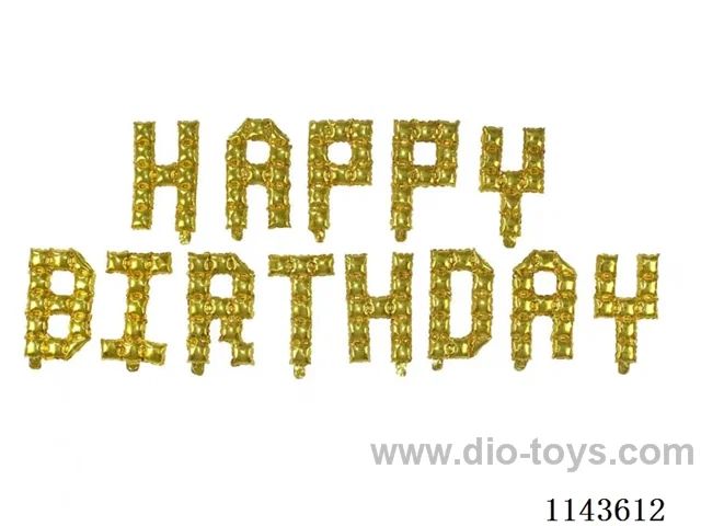 16" Square Alphabet English Birthday Set