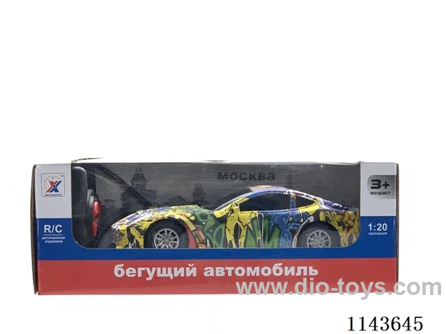 Graffiti 4ch rc car (Ferrari, with forward lights) 1:20 Russian packaging