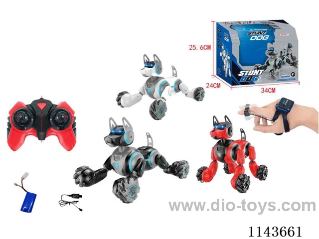 2.4G 5ch rc stunt dog + sound + package battery + watch (USB cable)