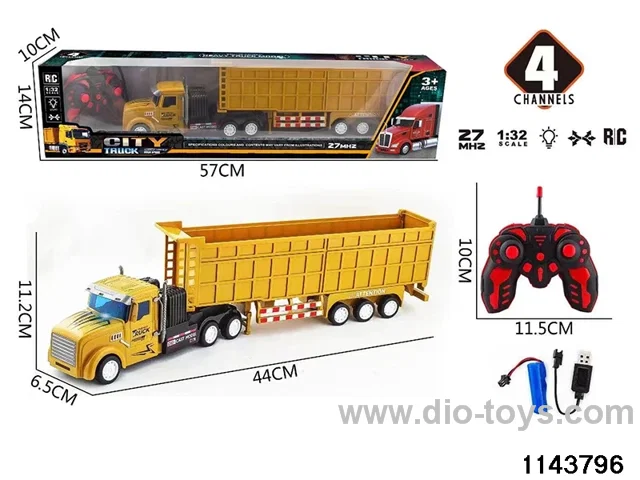 1:32 4ch lighted tipper trailer