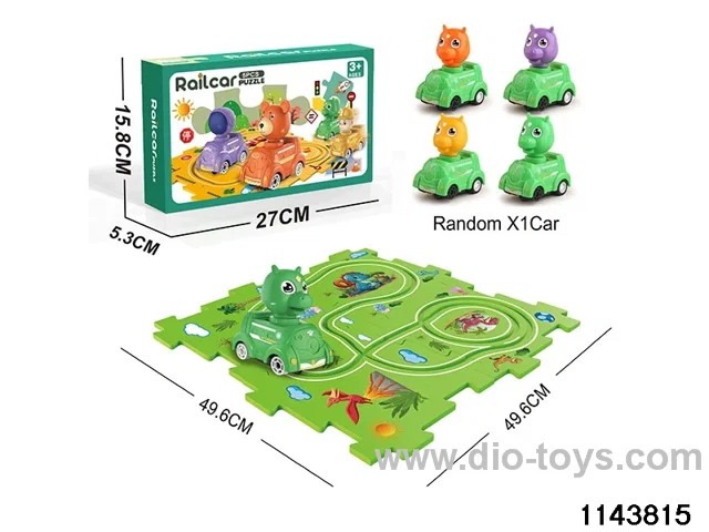 Electric Dinosaur Puzzle Rail Car