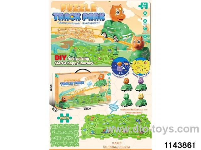 Electric Dinosaur Puzzle Rail Car