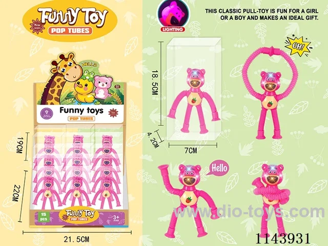 Decompression Retractable Pink Bear