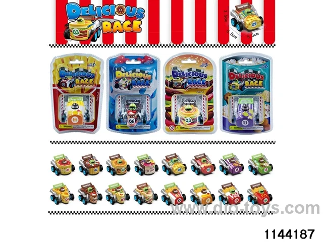 foodstuffs pull back car