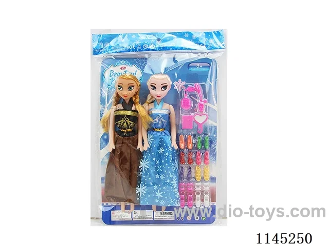 11 inch 16 cm 5 joints empty body colour printing eyes ice doll sisters + plastic accessories