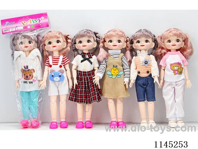 12’ Solid 13 Articulated 3D-2 Hair Mixed Expression Doll Various Mixes