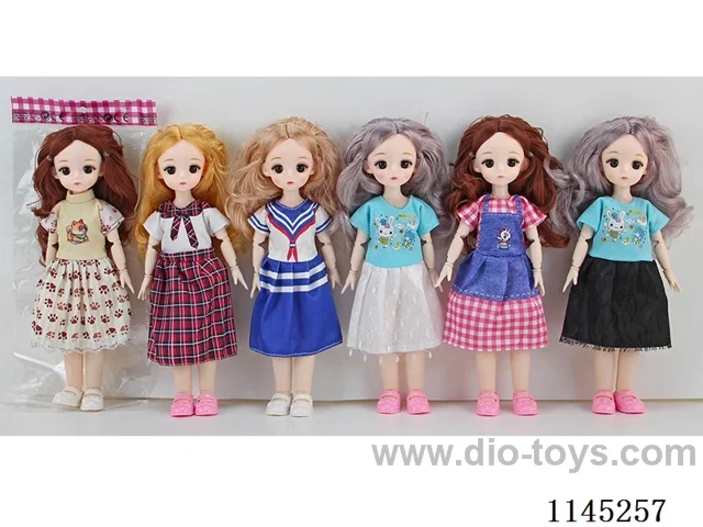 12’ 30cm 21 jointed solid 3D dolls assorted