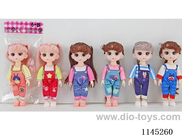 6’ 16cm 21 jointed solid 3D Barbie dolls assortment