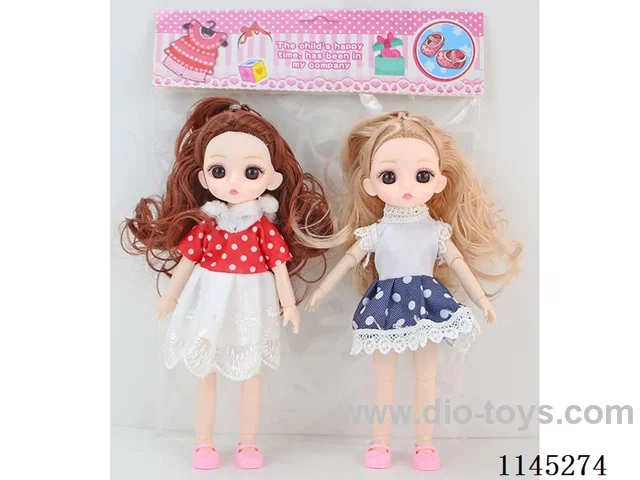 8’ 20cm 13 jointed 3D doll 2pcs set