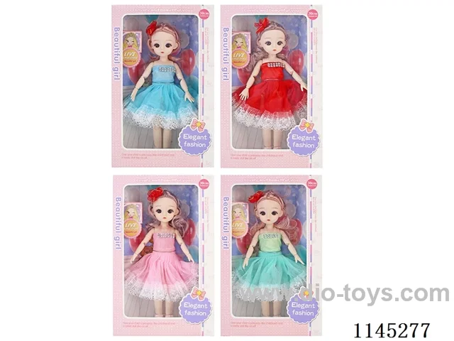 12’ 30cm 23 jointed 3D dolls mixed bag