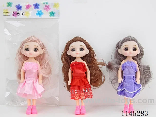 5.5’ 14cm 5 jointed 3D dolls mixed bag