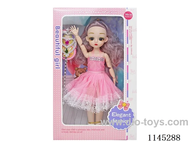 12’ 30cm 21 jointed solid 3D doll + fairy wand