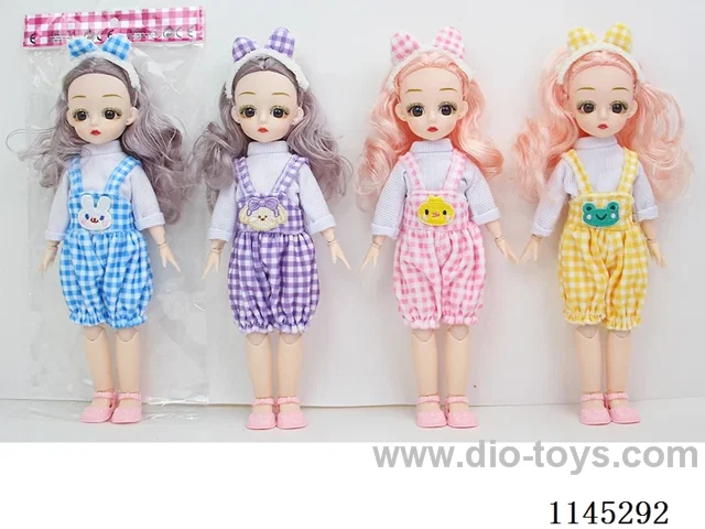 12’ 30cm 21 jointed 3D doll with hair accessories mix & match