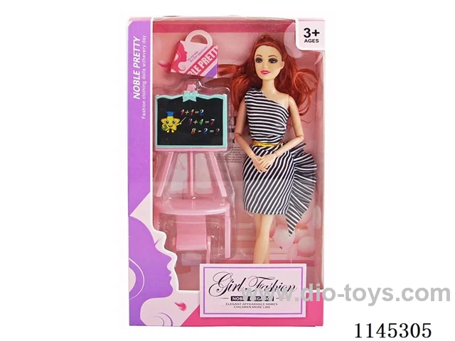 11.5’ 9 jointed solid Barbie with study table