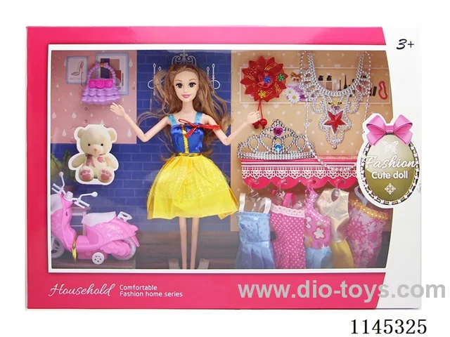 11.5’ 9 jointed solid barbie dress up
