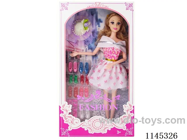 11.5’ 11 jointed solid Barbie with shoes accessories